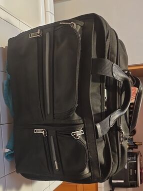 Tumi Black Travel & Laptop Rolling Carry-on Bag - 2-in-1 Carry